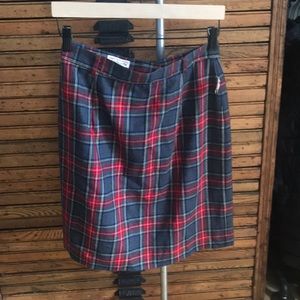 NWT VINTAGE  Talbots Tartan Plaid Wool Skirt